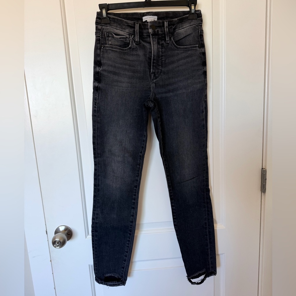 Good American Dark Wash Skinny Jeans